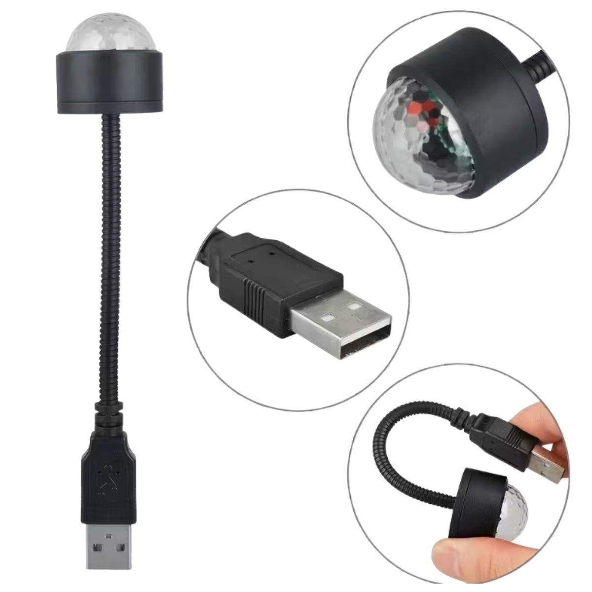 USB Sese Duyarlı 8 Farklı Mod Işıklı LED Atmosfer Işığı - Ambiyans Aydınlatması (5286)
