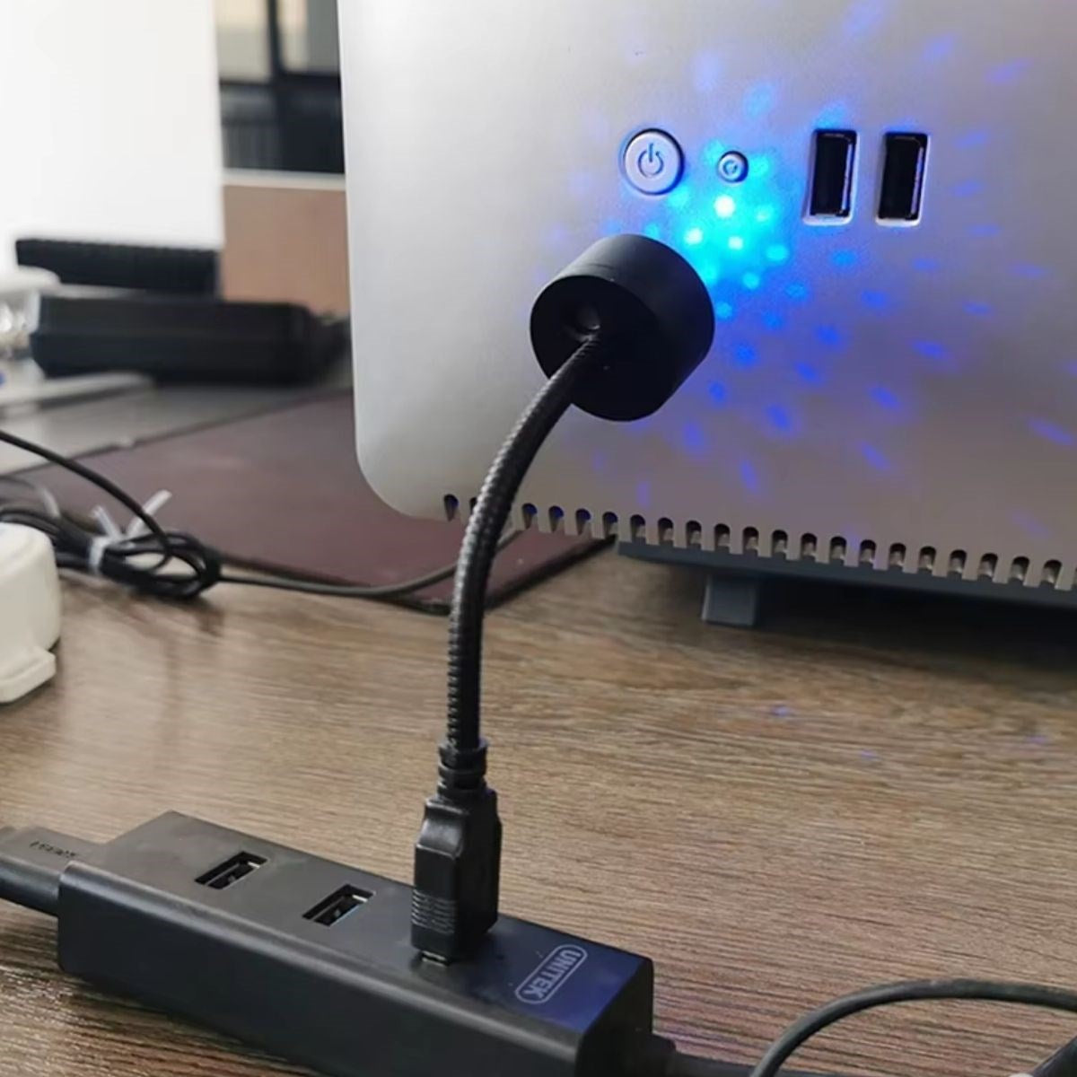 USB Sese Duyarlı 8 Farklı Mod Işıklı LED Atmosfer Işığı - Ambiyans Aydınlatması (5286)