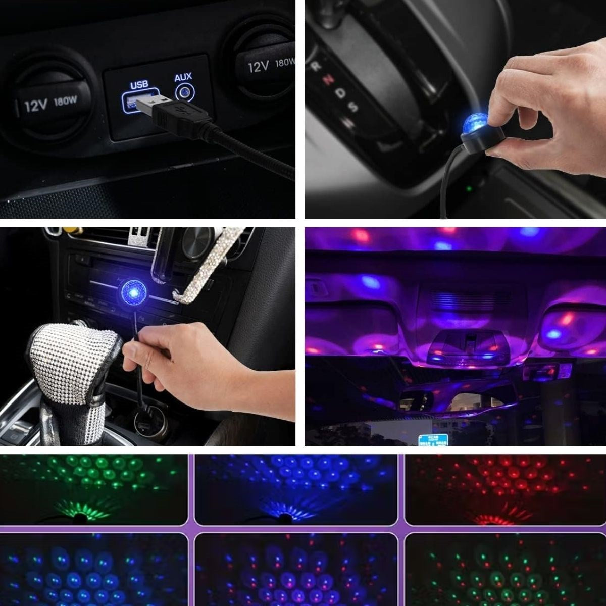 USB Sese Duyarlı 8 Farklı Mod Işıklı LED Atmosfer Işığı - Ambiyans Aydınlatması (5286)