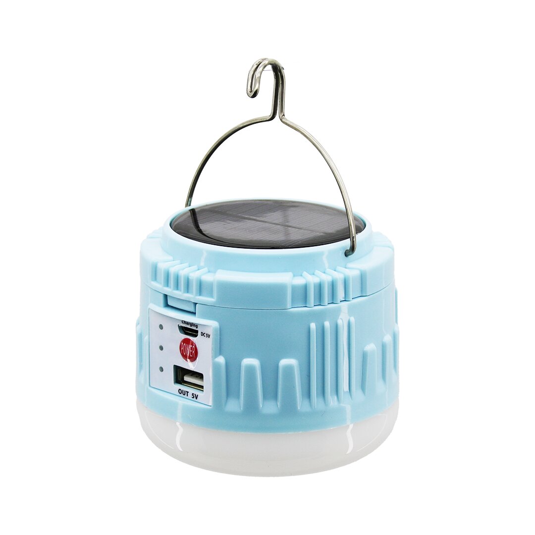 USB - SOLAR ŞARJLI ASKILI KAMP LAMBASI - POWERBANK (5286)