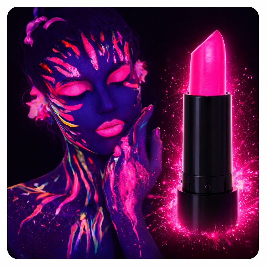 UV Neon Pembe Ruj - Karanlıkta Parlayan Makyaj Boyası (5286)