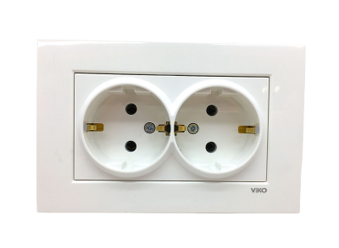 VİKO KARRE 2Lİ TOPRAKLI PRİZ 9096 7056 (5286)