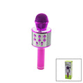 WİRELESS MİKROFON KARAOKE - HOPARLÖR USB ŞARJLI USB - TF - AUX RENKLİ KROM KAPLAMA PİL:800mAh - DC 5V BLS-25 (5286)