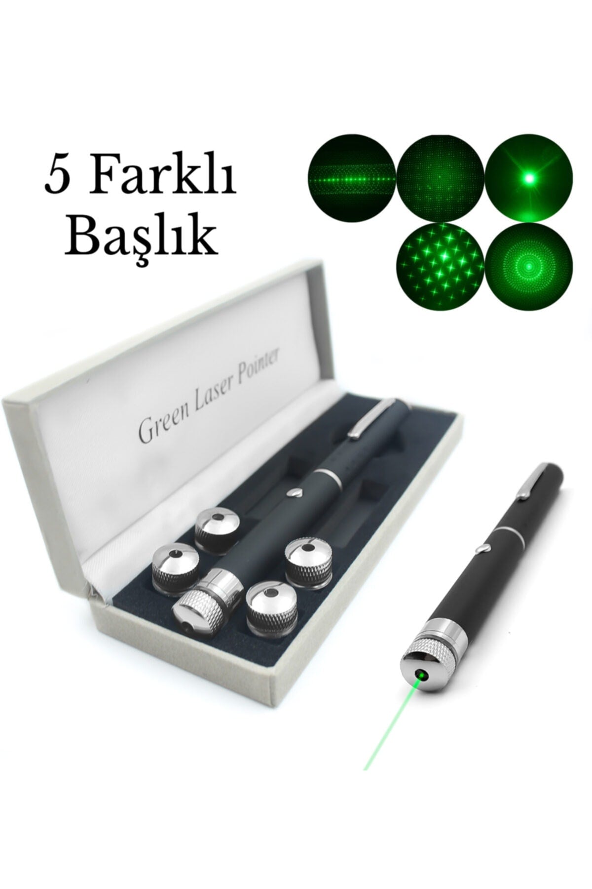 Yeşil Lazer Pointer USB Şarjlı 5 km Etki Alanı! (5286)
