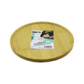 YUVARLAK=24.5CM AYAKLI=4CM KENARLI YÜZEY AHŞAP BAMBU SUNUM TEPSİSİ - MİNİ SOFRA (5286)