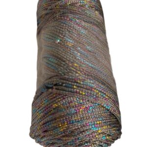 Makrome İpi 3mm Polyester Vizon Simli