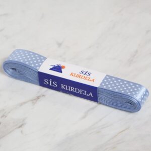 Loren Crafts 2cm 10 mt Mavi Saten Puantiyeli Kurde