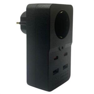 ANKAVERSE® Isıya Dayanıklı Termal Akım Korumalı 1 Priz Girişli 2 USB Girişli 2 TYPE-C Girişli Pirz