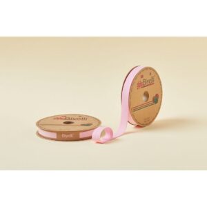 Biye Koton Katlı D08 Pembe 2 cm 25 Metre %65 Koton %35 Polyester