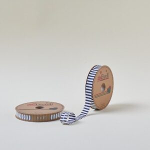 Biye Kalın Çizgili Katlı F10 indigo 2 cm 25 Metre %65 Koton %35 Polyester