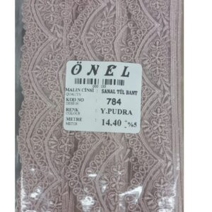 Dantel Polyester Sanal Tül Bant Y.Pudra 14,40 Metre En 3 cm ON-784-PU