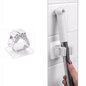 1 Adet Yapışkanlı Pratik Mop Tutucu Beyaz (5286)