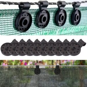 10 Adet Güneşlik Filesi Sabitleme Klipsleri, Gölgelik Bezi ve Brandalar İçin Dayanıklı Plastik Kelepçe Kancaları (5286)