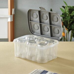 Bardak Taşıma Kutusu Şeffaf - 6 Bardak Kapasiteli Piknik Kutusu (5286)