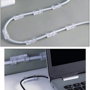 Kablo Sabitleyici Klipsler 20 Adet Kablo Düzenleyici Duvar Fayans Cam Kablo Tutucu Yapışkanlı Klips (5286)