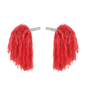 1 Çift ( 2 Adet ) Kırmızı Renk 23 Nisan Gösteri Ponponu (5286)