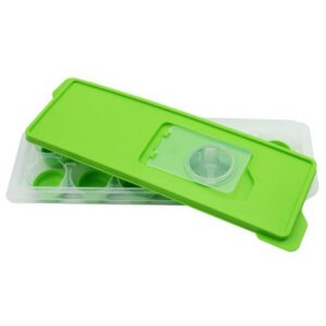 12li Kapaklı Yapışmaz Silikon Tabanlı Plastik Küp Buz Kalıbı (5286)