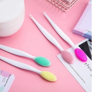 2 Adet Dudak Fırçası Peeling Etkili Gözenek Siyah Nokta Temizleyici Akne Giderici Çift Yönlü Fırça (5286)