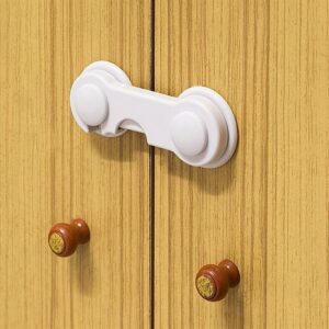 Bebek Çocuk Güvenliği Çekmece ve Dolap İçin Kendiliğinde Yapışkanlı Vidasız Kapak Kilidi (5286)