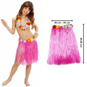 Hawaii Hula Eteği Pembe Renk 40 cm (5286)