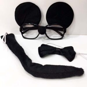 Mickey Mouse Gözlüğü Papyonu Kuyruğu Seti (5286)