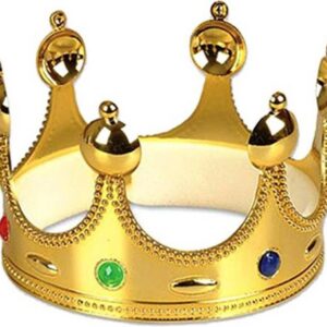 Plastik Kral Tacı Altın Renk Yetişkin Boy 55 cm (5286)