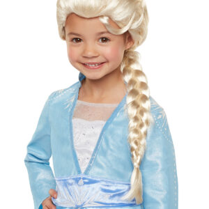 Platin Altın Dore Renk Karlar Ülkesi Elsa Frozen Peruğu Çocuk Boy (5286)