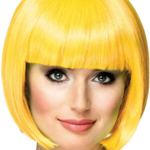 Sarı Renk Parti Peruğu Kısa Küt Saç (5286)