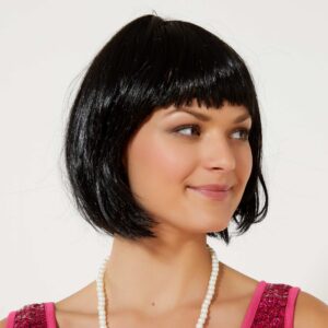 Siyah Renk Parti Peruğu Küt Saç (5286)