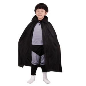 Siyah Renk Yakalı Çocuk Pelerin 90 cm (5286)