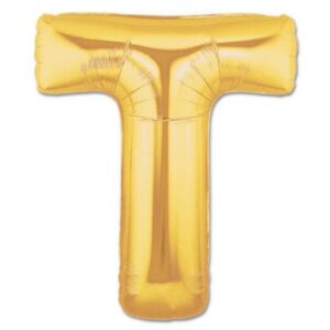 T Harf Folyo Balon Altın Renk  40 inç (5286)