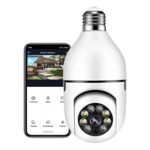 WiFi 360 Panoramik Ampul Kamera Gece Görüş Ses Akıllı Hareket Algılayıcı (5286)