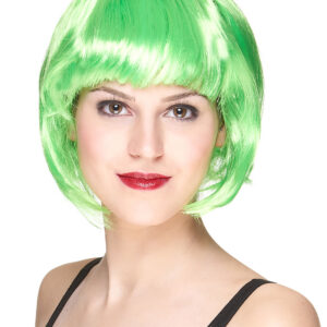 Yeşil Parti Peruğu Kısa Küt Saç (5286)