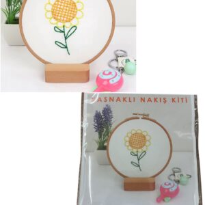 Nakış Kitleri Kasnaklı 8.6 X 6 cm Ayçiçeği