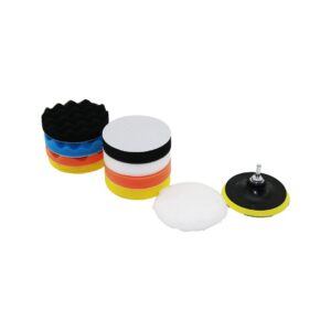 115 MM  11PCS POLİSAJ SÜNGER SETİ 8 AD. 115MM SÜNGER- 1 POLİSAJ PED -1 M14 ADAPTÖR - 1 CIRTLI DİSK TABAN (5286)