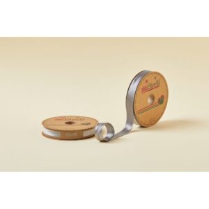 Biye Saten Katlı 011 Açık Gri 2 cm 25 Metre %100 Polyester