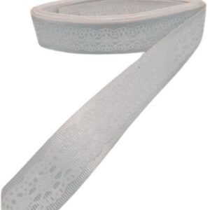 Tafta Dantel Görünümlü Kurdele Gri 25 mm 5 Metre