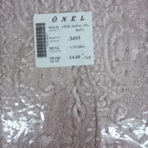 Dantel Polyester Sanal Tül Bant Y.Pudra 14,60 Metre En 6 cm ON-3493-PU