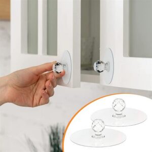 2 Adet Kristal Kendiliğinden Güçlü Yapışkanlı Kulp Askısı Tutma Kolu (5286)