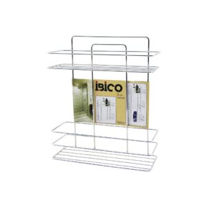 2 KATLI - DİKDÖRTGEN   KROM   METAL  BANYO KÖŞELİK - DUŞKABİN RAF - ŞAMPUANLIK (5286)