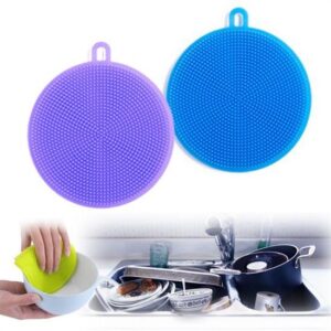 2'li Kir Tutmaz Tırtıklı Yüzey Bulaşık Yıkama Pedi (5286)