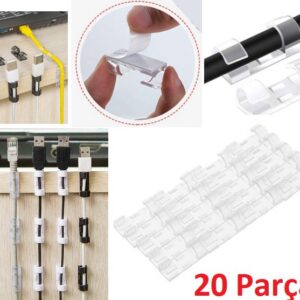 20'li Yapışkanlı Kablo Sabitleyici Şeffaf Klips (5286)