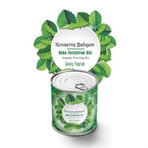 ANKAVERSE® Konserve Bahçem Evde Konservede İri Yapraklı Roka Yetiştirme Kiti