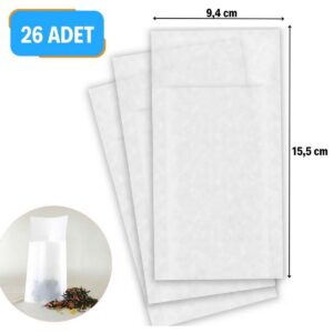 26 Adet Pratik Kullan At Çay,Bitki Çayı,Filtre Kahve Demleme Poşeti Süzgeci (5286)