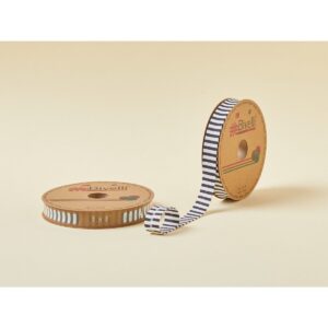 Biye Kalın Çizgili Katlı F11 Siyah 2 cm 25 Metre %65 Koton %35 Polyester