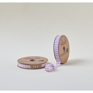 Biye Kalın Çizgili Katlı F07 Gül Kurusu 2 cm 25 Metre %65 Koton %35 Polyester