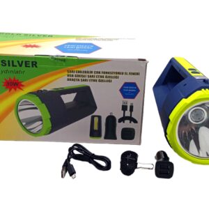 2İN1 30W - 10W COB LED USB - OTO ŞARJLI EL FENERİ PROJEKTÖR (5286)