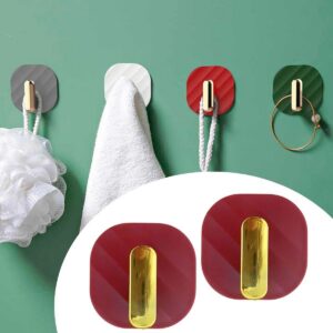 2li Yapışkanlı Retro Askılık Dolap Kapak Kulpu Kırmızı (5286)