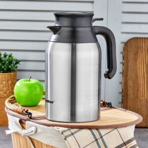 2LT 304 ÇELİK K MODEL TERMOS INOX SERİSİ12 SAAT SICAK - 24 SAAT SOĞUKÇİFT CONTALI KAPAK (5286)