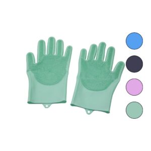 2PCS   RENKLİ SİLİKON   TIRTIRLI  BULAŞIK ELDİVENİ (5286)